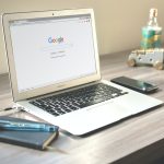 Laptop on desk
